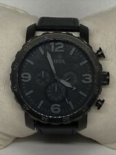 Relógio de pulso masculino Fossil Nate JR1354 couro preto mostrador analógico quartzo RK446, usado comprar usado  Enviando para Brazil