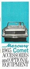Mercury Comet 1965 accesorios y equipo opcional folleto de ventas vintage segunda mano  Embacar hacia Mexico
