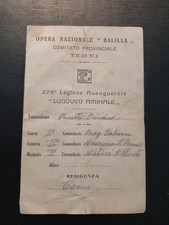 Tessera ventennio pnf usato  Zelo Buon Persico