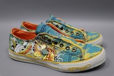 Usado, Tênis ED HARDY estampa sereia usado lona cano baixo Keds tamanho EUA 9/40 comprar usado  Enviando para Brazil