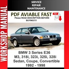 BMW E36 M3 318i 323i 325i 328i 1992 - 1998 MANUAL DE OFICINA DE REPARO DE SERVIÇO comprar usado  Enviando para Brazil