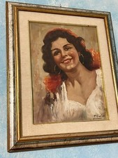 Antico olio tela usato  Italia