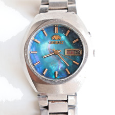 Usado, Relógio raro ORIENT 21J automático H469118A-6A mostrador azul madrepérola dia/data comprar usado  Enviando para Brazil
