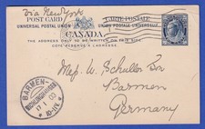 Kanada 1903 postkarte gebraucht kaufen  München