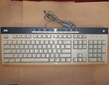 🖱️Teclado HP com Fio Modelo KB-0228 P/N 5187-1767 Usado Funcionando Vintage Cinza comprar usado  Enviando para Brazil