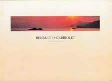 Catalogue Brochure RENAULT 19 Cabriolet 01/1995 Pays Bas / Nederland  comprar usado  Enviando para Brazil