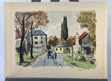 Grande aquarelle signée d'occasion  Vannes