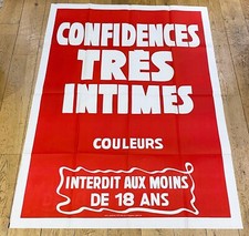 Confidences intimes affiche d'occasion  Nancy-