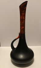 Vaso Royal Haeger Pottery 408 19" esmalte lava gotejamento atômico preto laranja MCM comprar usado  Enviando para Brazil