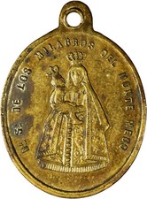 Usado, Espanha, Medalha Religiosa, Nossa Senhora do Milagre e São Vicente, final do século XIX comprar usado  Enviando para Brazil