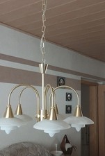 Lampe kronleuchter goldfarben gebraucht kaufen  Uebigau