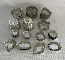 Lote de 117 moldes vintage para bolo de gelatina de alumínio latas caneladas Suécia e sem marca comprar usado  Enviando para Brazil