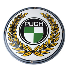 Usado, Placa Puch Vintage - Porcelana Bomba de Gás Serviço Ciclomotores Bicicleta Auto Bicicleta Placa comprar usado  Enviando para Brazil