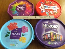 Four empty chocolate for sale  LEEDS