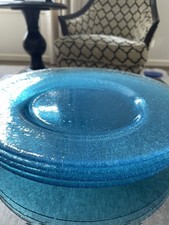 Aqua glass dinner for sale  Wausau