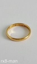 Aliança de casamento 1935 vintage século 22 quilates ouro maciço Reino Unido tamanho K EUA 5,25 - 2,1 g comprar usado  Enviando para Brazil
