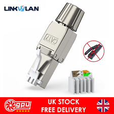 LinkWLAN RJ45 rede sem ferramentas plugue CAT7 conector rápido fácil 10 Gigabit 10GbE comprar usado  Enviando para Brazil