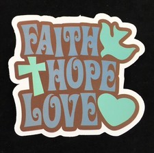 Adesivo de vinil Faith Love Hope comprar usado  Enviando para Brazil