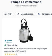 Pompa immersione elettrica usato  Aulla