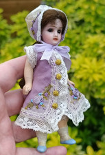 Linda boneca francesa antiga em miniatura Jules Verlingue de 5 pol. (12,5 cm) comprar usado  Enviando para Brazil