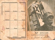 Ba326 tessera fascista usato  Tramonti