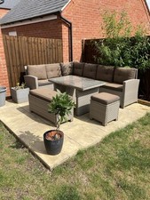Rattan corner sofa for sale  NORTHAMPTON