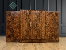 Aparador Art Deco, Harry e Lou Epstein, década de 1930 Burr Walnut Credenza/Buffet. comprar usado Aparador Art Deco, Harry e Lou Epstein, década de 1930 Burr Walnut Credenza/Buffet. comprar usado  Enviando para Brazil
