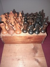 Antike holzschachfiguren schie gebraucht kaufen  Düsseldorf
