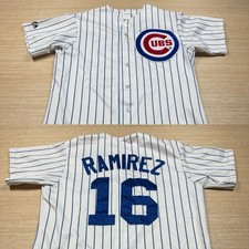 Camiseta masculina Chicago Cubs Aramis Ramirez Majestic listrada costura média comprar usado  Enviando para Brazil