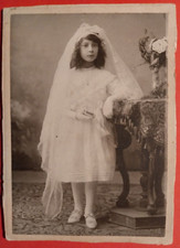 Photo Cdv Cabinet Ragazzina Première Communion Matilde Ravel 1910 comprar usado  Enviando para Brazil