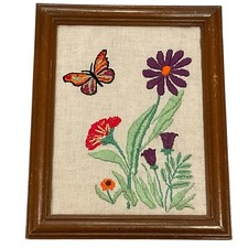Vintage floral crewel for sale  Colorado Springs