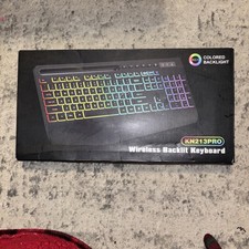 Teclado KN213 Pro sem fio retroiluminado 7 luzes de fundo coloridas e 3 níveis de brilho comprar usado  Enviando para Brazil