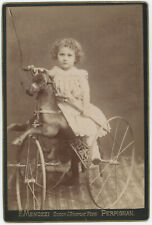 Armario Circa 1880. Niña En Su Triciclo Por Menozzi En Perpiñán. comprar usado  Enviando para Brazil