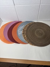 Conjunto de 7 tapetes aleatórios decoração de mesa redonda 15 polegadas tapetes de mesa para mesa de jantar comprar usado  Enviando para Brazil