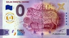 Zero euro banknot - 0 euro - Polska - Szlak Świętej Warmii 2025-1 Anniversary na sprzedaż  Wysyłka do Poland