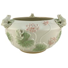 Lenox China FLORAL SAPO on Lily Pad tigela/urna ótimo como plantador caprichoso 2001 comprar usado  Enviando para Brazil