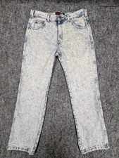 Jeans azul lavado com ácido vintage Today's News 34x30 (33x29) falha desgastada comprar usado  Enviando para Brazil