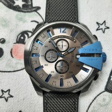 Diesel Only The Brave 10 Bar Mega Chief relógio grande preto azul cinza DZ-4500 comprar usado  Enviando para Brazil