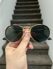 NOVO Óculos de Sol Ray-Ban Redondo Ponte Dupla - Lente Dourada G-15 RB3647N 51mm comprar usado  Enviando para Brazil