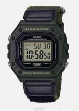 Usado, Casio W218HB-3AV, 50 metros WR relógio cronógrafo, alarme, náilon verde, iluminador comprar usado  Enviando para Brazil