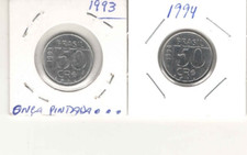2 moedas fauna brasileira 50 cruzeiros reais 1993/1994 Brasil eb618 comprar usado  Brasil 