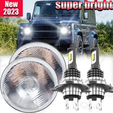 Par de faróis redondos de LED 7 polegadas HI/LO para Land Rover Defender 110 90 Rover comprar usado  Enviando para Brazil