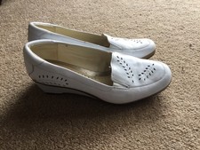 Wide fit white for sale  SWINDON
