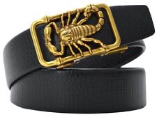Cintos masculinos de couro catraca cinto masculino ajustável automático fivela vestido jeans comprar usado  Enviando para Brazil