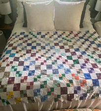 Colcha de retalhos vintage costurada à mão à máquina 56 3/4” X 43 3/4” inacabada comprar usado  Enviando para Brazil