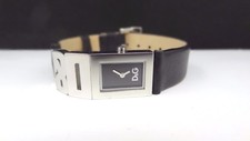 Relógio feminino Dolce & Gabbana DW0507 pulseira logotipo grito mostrador preto tom prata, usado comprar usado  Enviando para Brazil