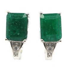 Brincos de prata femininos design europeu verde esmeralda CZ uso diário, usado comprar usado  Enviando para Brazil