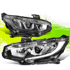 PARA 16-18 HONDA CIVIC DRIVER+PASSAGEIRO LED DRL PROJETOR FAROL/LÂMPADAS CROMADAS comprar usado  Enviando para Brazil
