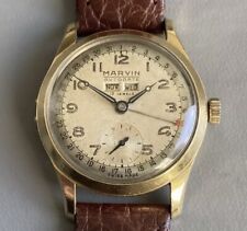 Vintage 1950's Marvin Autodate Potrójny kalendarz Zegarek na rękę. Cal. 520 C Working na sprzedaż  PL