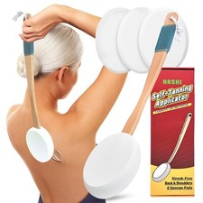 Aplicador autobronceador HASHI - Incluye 4 almohadillas reutilizables, mango largo para facilitar... segunda mano  Embacar hacia Mexico